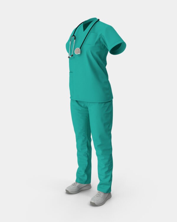 طقم تمريض طبي (أخضر)